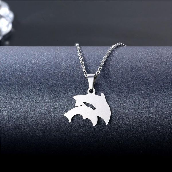pendant necklaces silver color double dolphin necklace personality love small pisces stainless steel clavicle chain jewelry accessory
pendant necklaces silver color double dolphin necklace personality love small pisces stainless steel clavicle chain jewelry accessory