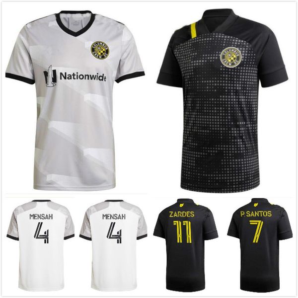 2021 2022 columbus soccer jerseys zardes mensah nagbe pedro santos zelarayan mls mens football shirts black 20 21 home away uniforms, Black;yellow