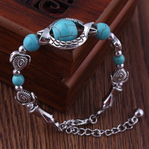 geometric flowers tibetan silver turquoise link chain bracelets dymtqb031 fashion gift national style women men's diy bracelet, Black
geometric flowers tibetan silver turquoise link chain bracelets dymtqb031 fashion gift national style women men's diy bracelet, Black