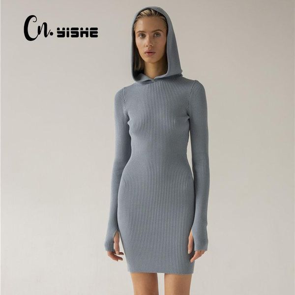 casual dresses cnyishe solid basic knitted hooded dress women fashion bodycon lounge wear female robes mini woman vestidos, Black;gray
casual dresses cnyishe solid basic knitted hooded dress women fashion bodycon lounge wear female robes mini woman vestidos, Black;gray
