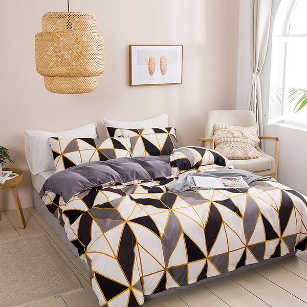 bedding sets fashion set geometric style soft comforter duvet cover bedspreads for bed linen comefortable quilt with pillowcase