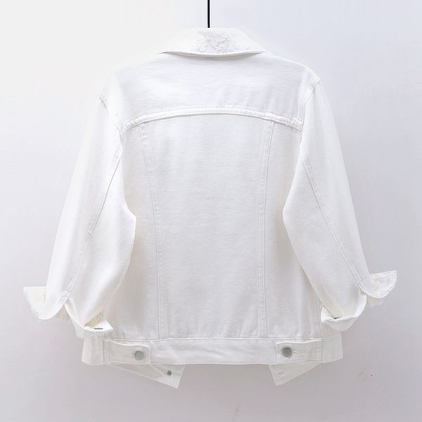 white jeans jacket coat women outerwear autumn fashion three quarter sleeve lace stitching denim jackets female chaqueta mujer oj1u, Black;brown
white jeans jacket coat women outerwear autumn fashion three quarter sleeve lace stitching denim jackets female chaqueta mujer oj1u, Black;brown