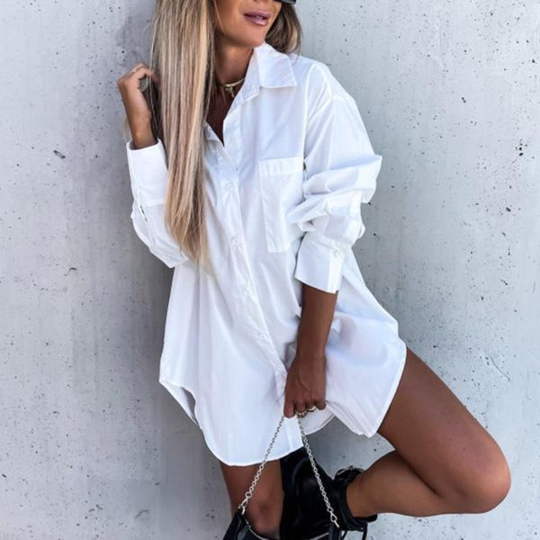 women's blouses & shirts women white casual solid color long sleeve turn-down collar loose blouse with pocket autumn plus size elegant
women's blouses & shirts women white casual solid color long sleeve turn-down collar loose blouse with pocket autumn plus size elegant