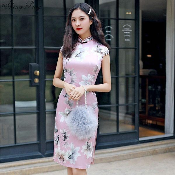 ethnic clothing 2021 chinese women traditional dress summer satin print flower qipao oriental evening v1480, Red
ethnic clothing 2021 chinese women traditional dress summer satin print flower qipao oriental evening v1480, Red