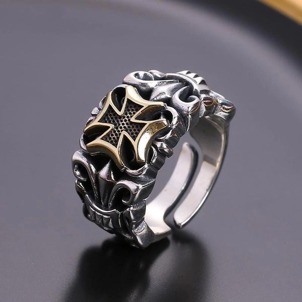 cluster rings vintage silver cross men's live mouth personality fashion trend adjustable ring domineering jewelry, Golden;silver
cluster rings vintage silver cross men's live mouth personality fashion trend adjustable ring domineering jewelry, Golden;silver