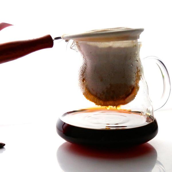 coffee filters tools reusable bag cup filter hand-washed strainer with flannel wooden handle
coffee filters tools reusable bag cup filter hand-washed strainer with flannel wooden handle