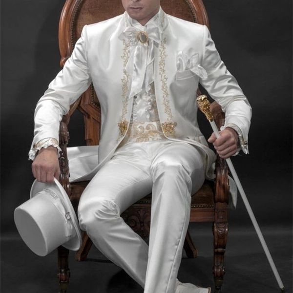 men's suits & blazers male ivory turtleneck suits homme fashionable attire groom tuxedo embroidered blazer suit two pieces (jacket + pa, White;black
men's suits & blazers male ivory turtleneck suits homme fashionable attire groom tuxedo embroidered blazer suit two pieces (jacket + pa, White;black