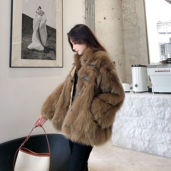 2021 women winter fashion real coats with genuine sheep leather whole natural fox fur jacket outwear new l835b15f, Black
2021 women winter fashion real coats with genuine sheep leather whole natural fox fur jacket outwear new l835b15f, Black