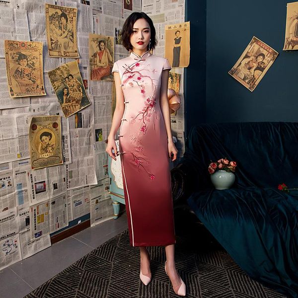 ethnic clothing pink gradients flower appliques cheongsam vintage button satin qipao mandarin colar evening party dress gown women long vest, Red
ethnic clothing pink gradients flower appliques cheongsam vintage button satin qipao mandarin colar evening party dress gown women long vest, Red