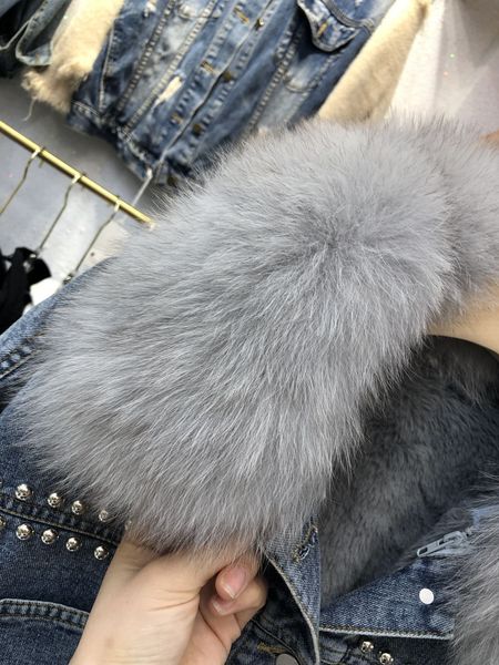 winter jacket women detachable wool liner fox fur collar denim coat casual thick parkas vintage rivet retro outwears, Black;brown
winter jacket women detachable wool liner fox fur collar denim coat casual thick parkas vintage rivet retro outwears, Black;brown