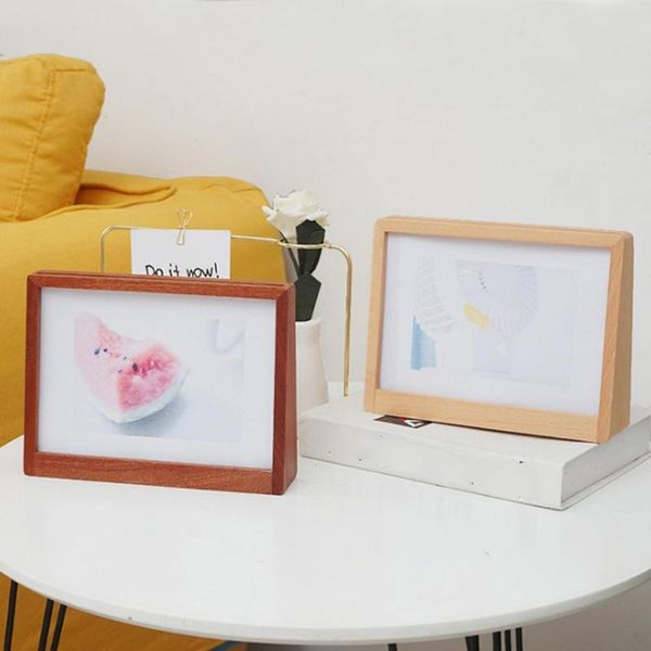 wooden p frame specimen sheet picture holder home office tabledecoration