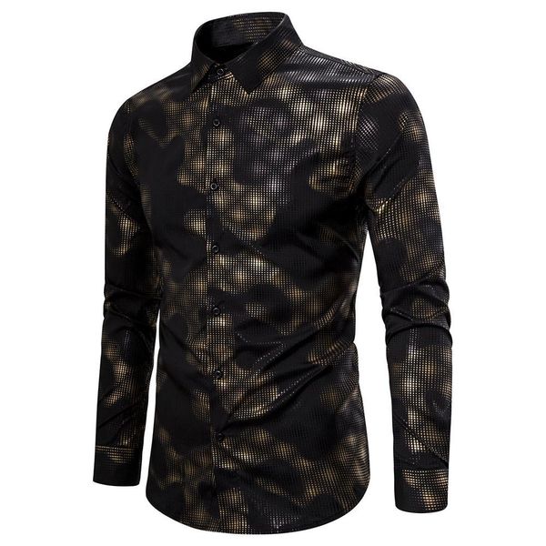 men's casual shirts black deluxe men's shirt print tight long sleeve social club ball, White;black
men's casual shirts black deluxe men's shirt print tight long sleeve social club ball, White;black