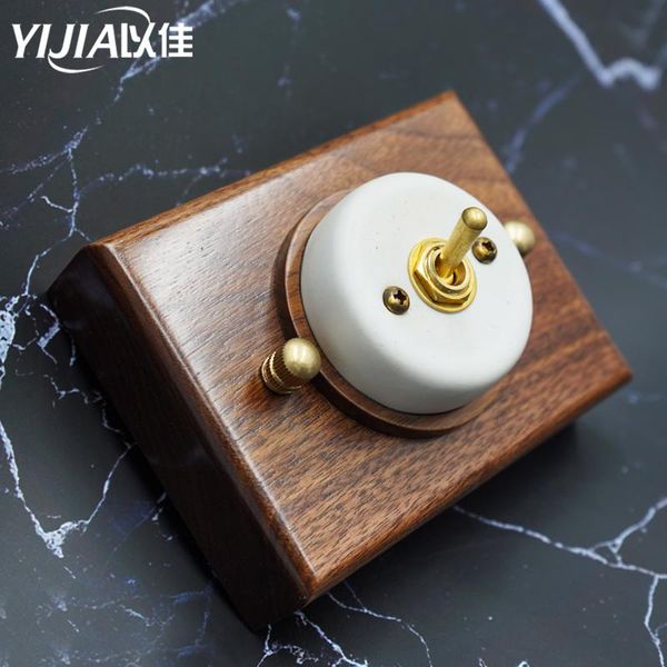 smart home control brass switch wall vintage retro toggle ceram 220v 1gang 2gang 3gang wood light for living room
smart home control brass switch wall vintage retro toggle ceram 220v 1gang 2gang 3gang wood light for living room