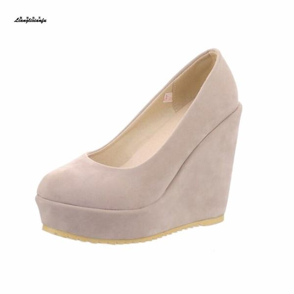 dress shoes plus:34-42 43 woman lady office worker platform slip-on zapato mujer 12cm wedges round toe shallow women, Black
dress shoes plus:34-42 43 woman lady office worker platform slip-on zapato mujer 12cm wedges round toe shallow women, Black