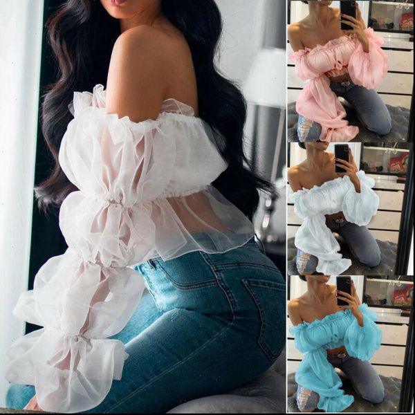 womens clothing holiday women cropped mesh casual shirts puff sleeve party blouse drop shipping, White
womens clothing holiday women cropped mesh casual shirts puff sleeve party blouse drop shipping, White