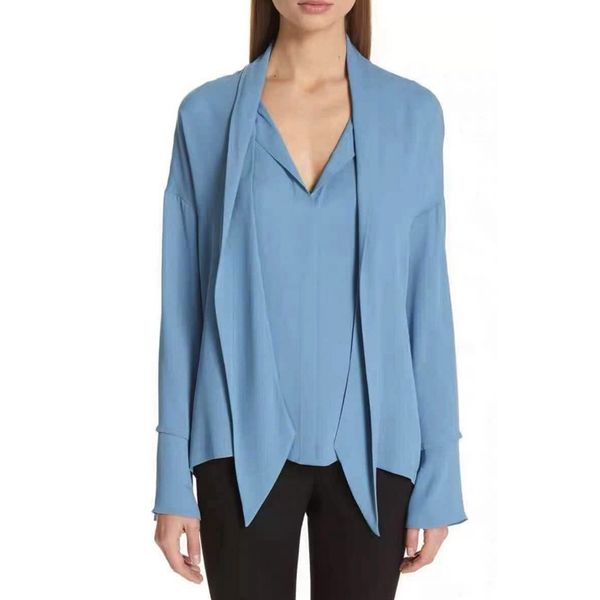 2021 spring and summer new fashion all-match long-sleeved v-neck loose shirt women 69om, White
2021 spring and summer new fashion all-match long-sleeved v-neck loose shirt women 69om, White