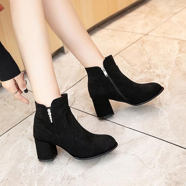 boots casual style comfortable round toe flock riding fashion zipper beige black high-heeled chunky ankle women's shoes
boots casual style comfortable round toe flock riding fashion zipper beige black high-heeled chunky ankle women's shoes