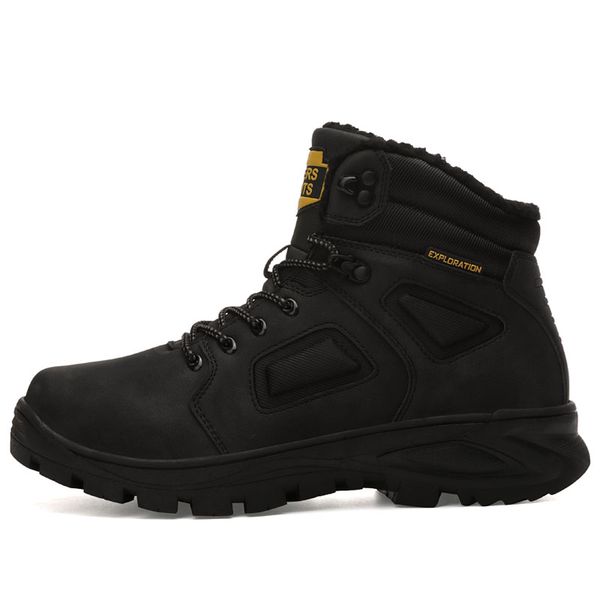 winter snow boots men genuine leather warm fur ankle boots casual shoes mens military tactical work boots cowboy botas, Black
winter snow boots men genuine leather warm fur ankle boots casual shoes mens military tactical work boots cowboy botas, Black
