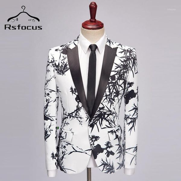 rsfocus slim fit white black bamboo printed blazer for men stylish big size casual masculino prom stage costume xz210 men's suits & bla
rsfocus slim fit white black bamboo printed blazer for men stylish big size casual masculino prom stage costume xz210 men's suits & bla