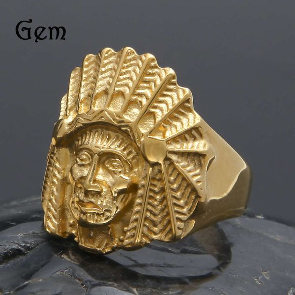 selling stainless steel indian chief ring hip hop exaggerated ring, Silver
selling stainless steel indian chief ring hip hop exaggerated ring, Silver