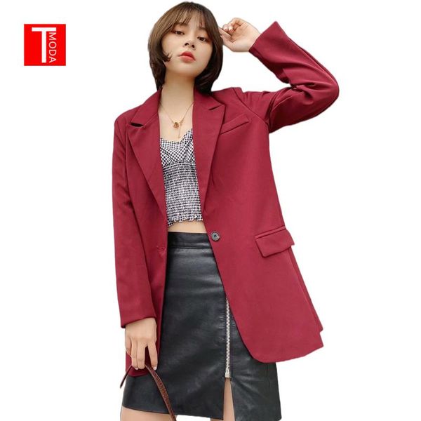 women's suits & blazers tmoda580 elegant women loose 2021 fashion ladies vintage burgundy jacket casual female notched collar suit chic, White;black
women's suits & blazers tmoda580 elegant women loose 2021 fashion ladies vintage burgundy jacket casual female notched collar suit chic, White;black