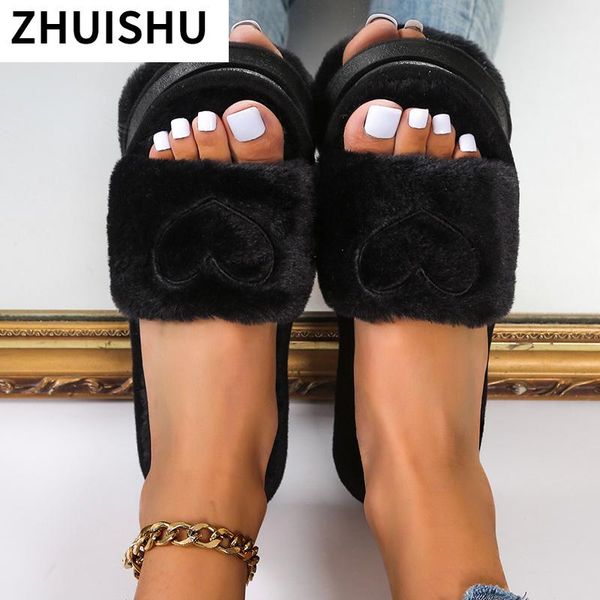 slippers 2021 summer fashtion soft round head furry women falt shoes suede love heart shape low heel comfortable women's casual, Black
slippers 2021 summer fashtion soft round head furry women falt shoes suede love heart shape low heel comfortable women's casual, Black