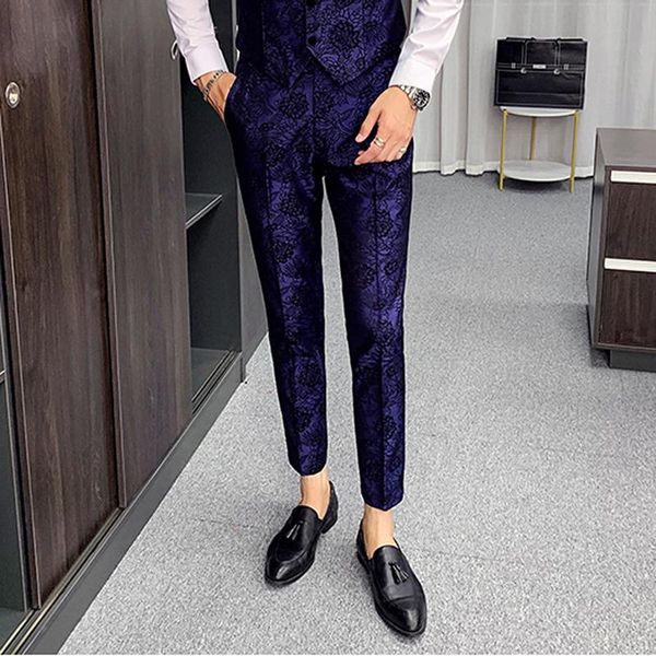 men's pants casual business suit men 2021 jacquard mens singer personality stage show trousers dress slim fit vintage, Black
men's pants casual business suit men 2021 jacquard mens singer personality stage show trousers dress slim fit vintage, Black