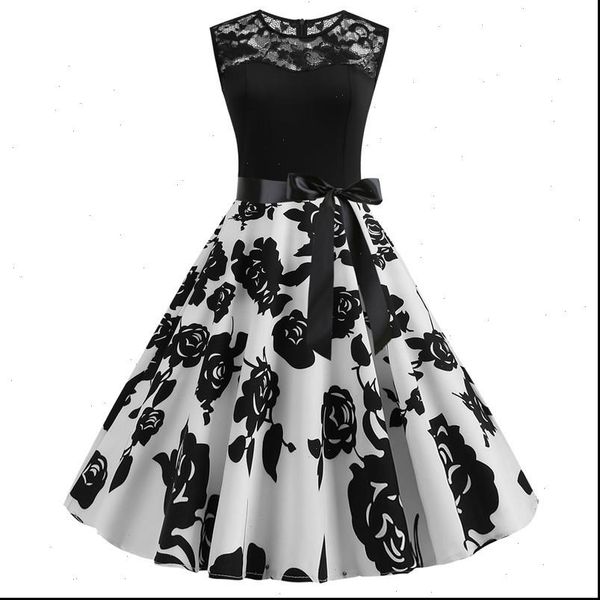 vintage hepburn style dress women plus size lace up lace print ladies elegant spring summer sleeveless swing party dress, Black;gray
vintage hepburn style dress women plus size lace up lace print ladies elegant spring summer sleeveless swing party dress, Black;gray