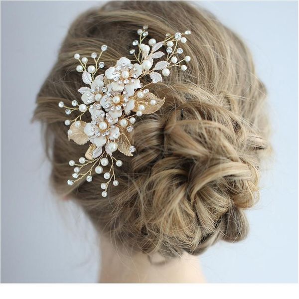 trendy flower wedding hair accessories pearl rhinestone hairpin headdress handmade bridal tiara jewelry woman prom hair jllysk, Silver
trendy flower wedding hair accessories pearl rhinestone hairpin headdress handmade bridal tiara jewelry woman prom hair jllysk, Silver