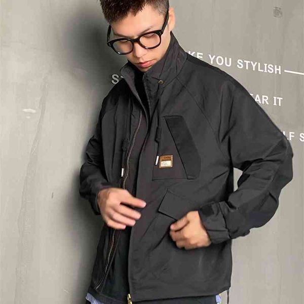 autumn 2021 new stand collar jacket coat letter embroidery american tooling fashion brand trend men's wear, Black
autumn 2021 new stand collar jacket coat letter embroidery american tooling fashion brand trend men's wear, Black