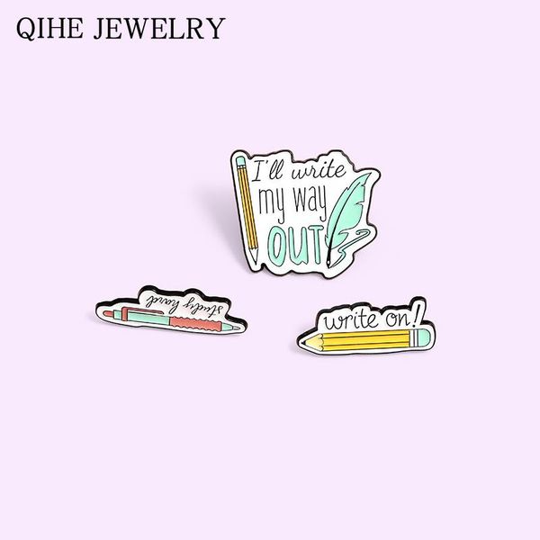 pins, brooches pen pencil enamel pin write on funny quote backpacks lapel cute stationery badge jewelry gift for kids friends, Gray
pins, brooches pen pencil enamel pin write on funny quote backpacks lapel cute stationery badge jewelry gift for kids friends, Gray
