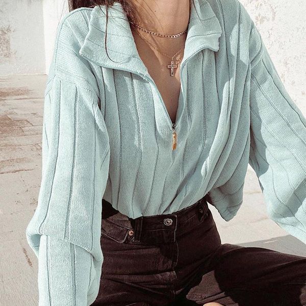 women's sweaters vintage loose knitted pullover women half turtleneck zipper autumn winter sweater female casual streetwear warm jumper, White;black
women's sweaters vintage loose knitted pullover women half turtleneck zipper autumn winter sweater female casual streetwear warm jumper, White;black