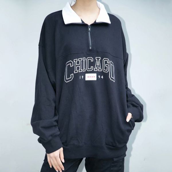 2021 new vintage letter embroidery women sweatshirt long sleeve oversized pullover hoodie autumn winter casual streetwear hoodies 2uh2, Black
2021 new vintage letter embroidery women sweatshirt long sleeve oversized pullover hoodie autumn winter casual streetwear hoodies 2uh2, Black