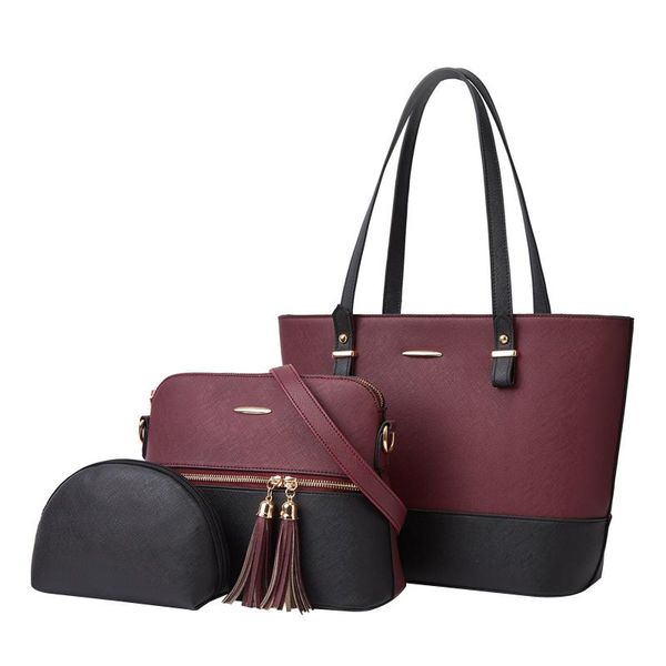 3pcs women's bag set fashion pu leather ladies handbag contrast color messenger bag shoulder wallet bags for women 2021
3pcs women's bag set fashion pu leather ladies handbag contrast color messenger bag shoulder wallet bags for women 2021