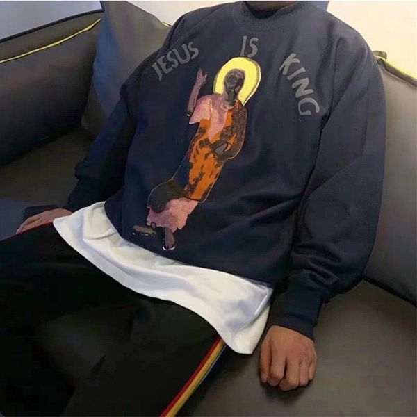 2021 new foaming printing jesus is king sweatshirts men women 1:1 high-quality loose kanye west crewneck hoodie s6ua, Black
2021 new foaming printing jesus is king sweatshirts men women 1:1 high-quality loose kanye west crewneck hoodie s6ua, Black