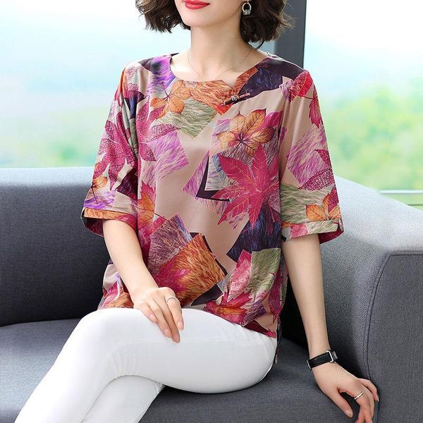 women's blouses & shirts fashionable short-sleeved floral chiffon shirt femal loose large size color-matching printed button blouse pul, White
women's blouses & shirts fashionable short-sleeved floral chiffon shirt femal loose large size color-matching printed button blouse pul, White