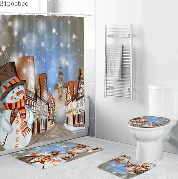 shower curtains bipoobee romantic street snowman fabric curtain and rugs sets anti-skid rug toilet lid cover bath mat holiday decoration
shower curtains bipoobee romantic street snowman fabric curtain and rugs sets anti-skid rug toilet lid cover bath mat holiday decoration