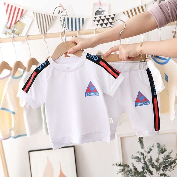 wear 2021 summer new middle and small handsome suit children's leisure short sleeve two piece set, White
wear 2021 summer new middle and small handsome suit children's leisure short sleeve two piece set, White