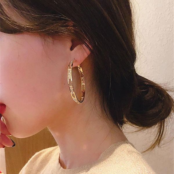 hoop & huggie big hip hop earrings with rhinestone circle simple round gold color loop huggies for women, Golden;silver
hoop & huggie big hip hop earrings with rhinestone circle simple round gold color loop huggies for women, Golden;silver