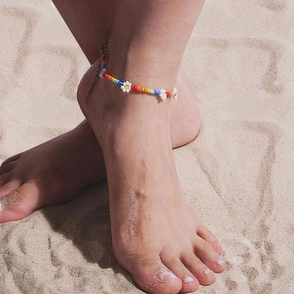 anklets 2021 summer lovely flowers daisy colorful beads simple foot ankle charm anklet bracelet beach jewelry for women, Red;blue
anklets 2021 summer lovely flowers daisy colorful beads simple foot ankle charm anklet bracelet beach jewelry for women, Red;blue