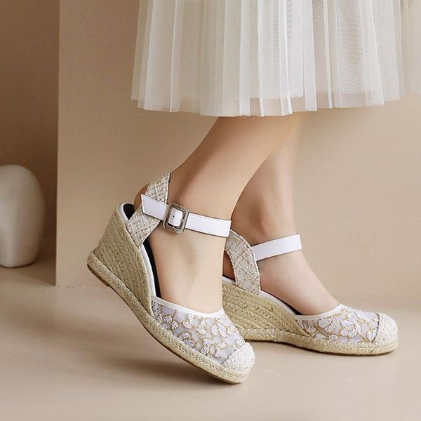 sandals big plus size 44 women embroidery flower mesh net shoes woman natural wedges heels platforms closed toe sandal espadrilles, Black
sandals big plus size 44 women embroidery flower mesh net shoes woman natural wedges heels platforms closed toe sandal espadrilles, Black