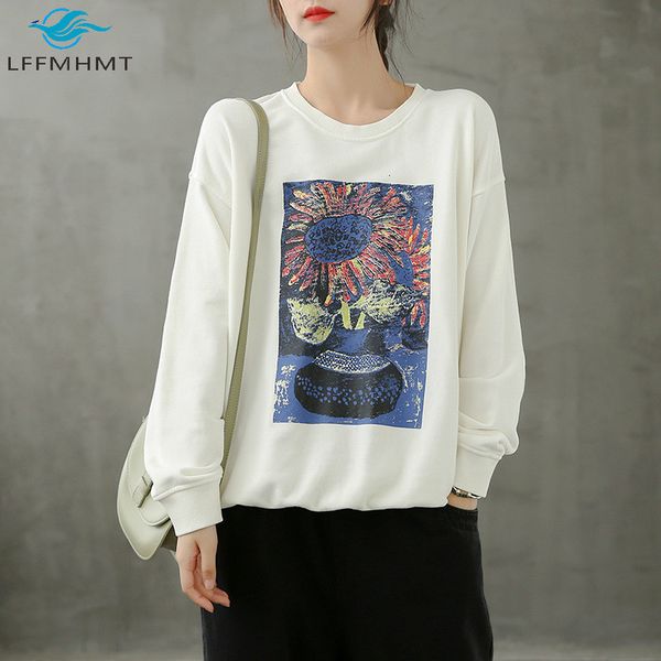 2021 spring autumn new fashion women sunflower print long sleeve t-shirt female korean style casual pullover tee bottoming wymk, White
2021 spring autumn new fashion women sunflower print long sleeve t-shirt female korean style casual pullover tee bottoming wymk, White