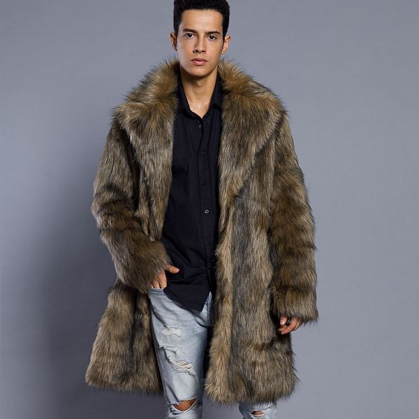 long mink fur coat for men with stand-up collar retro comfort fashion travel and commute, Black
long mink fur coat for men with stand-up collar retro comfort fashion travel and commute, Black