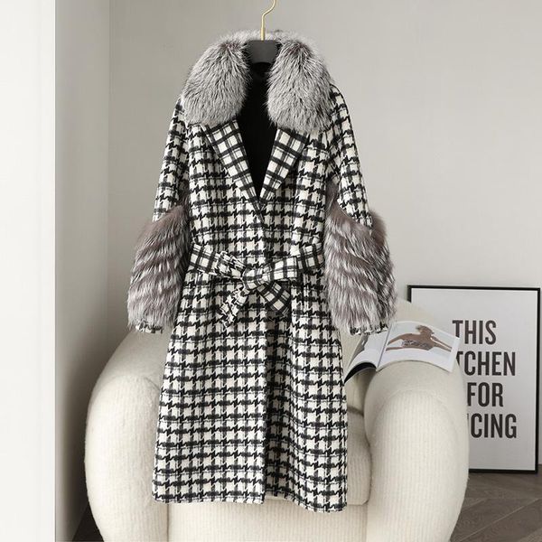 women's wool & blends double cashmere coat., Black