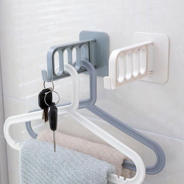 hangers & racks 2pcs foldable hooks plastic wall-mounted hanger clothing rack strong adhesive key decorative storage closet organizer
hangers & racks 2pcs foldable hooks plastic wall-mounted hanger clothing rack strong adhesive key decorative storage closet organizer