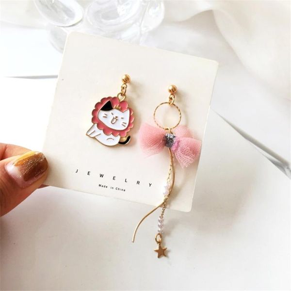stud linmouge asymetry earrings for women cute cartoon funny pink girl's gifts long tassel female sweet trendy jewelry ef216, Golden;silver
stud linmouge asymetry earrings for women cute cartoon funny pink girl's gifts long tassel female sweet trendy jewelry ef216, Golden;silver