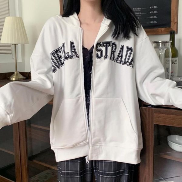 women's hoodies & sweatshirts sweater 2021 spring and autumn letter embroidery hooded cardigan ins lazy loose coat, Black
women's hoodies & sweatshirts sweater 2021 spring and autumn letter embroidery hooded cardigan ins lazy loose coat, Black