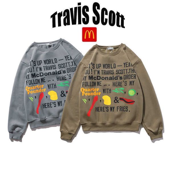 21ss young men travis scott hoodies branded cactus jack mcdonald's fall winter plush round neck long sleeve sweater men's and wome, Black
21ss young men travis scott hoodies branded cactus jack mcdonald's fall winter plush round neck long sleeve sweater men's and wome, Black