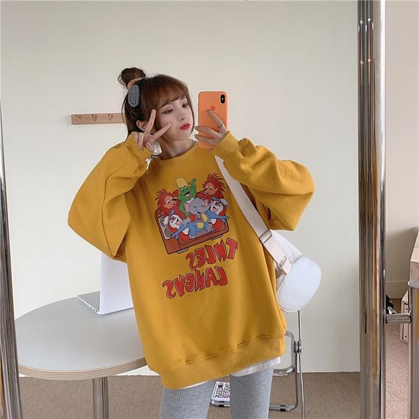 2021 new autumn and winter college style cartoon printing thickened sweatshirt long-sleeved pullover all-match loose hoodie women cyue, Black
2021 new autumn and winter college style cartoon printing thickened sweatshirt long-sleeved pullover all-match loose hoodie women cyue, Black