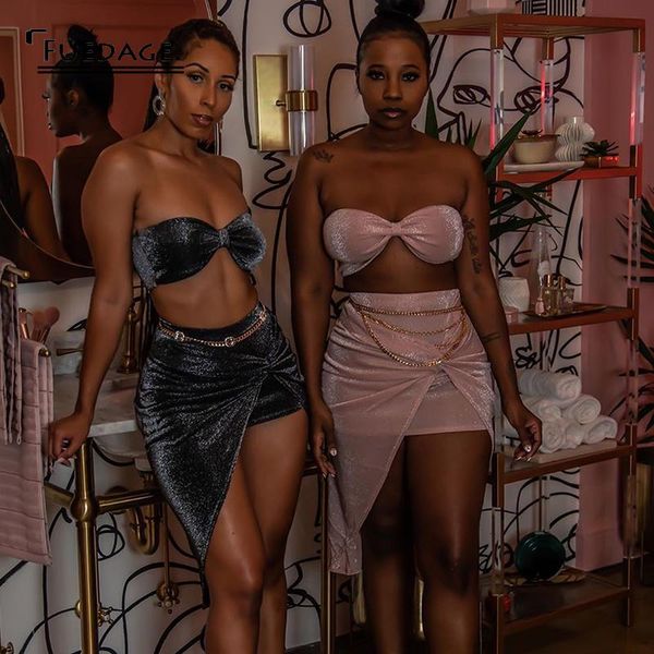two piece dress fuedage autumn sequins club party set women sparkle glitter bodycon 2 strapless outfits, White
two piece dress fuedage autumn sequins club party set women sparkle glitter bodycon 2 strapless outfits, White